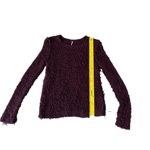 Free People Urban Outfitters Eggplant Purple Shag Sweater Medium So Soft - Picture 2 of 6